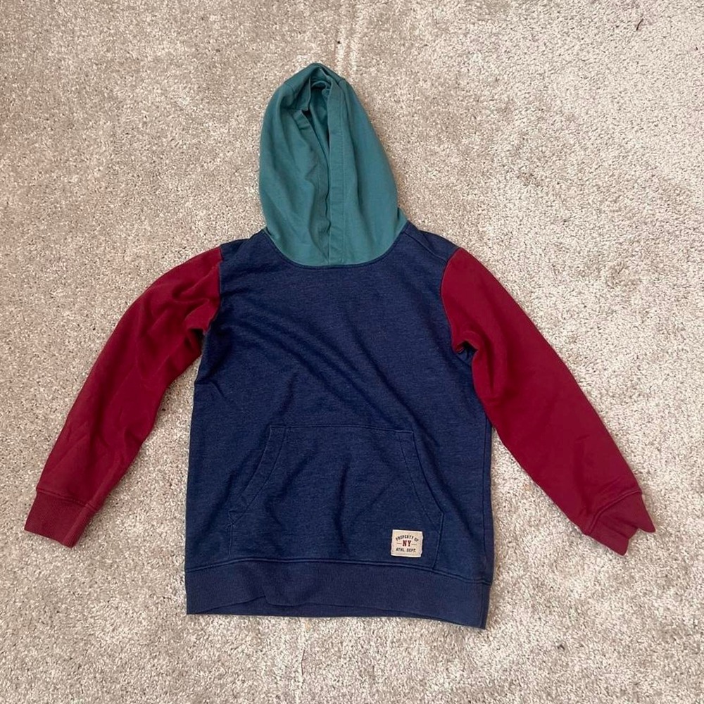 multi color hooded shirt by Carter's kids size 10